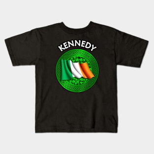 Irish Flag Clover Celtic Knot - Kennedy Kids T-Shirt